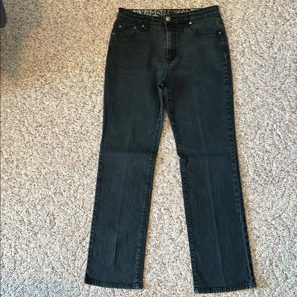 Diane Gilman Black Straight Leg Jeans